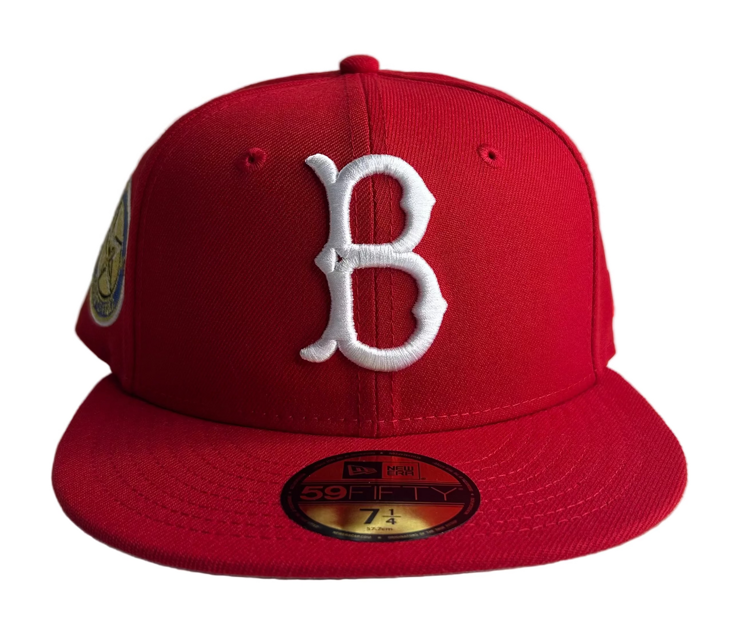 BROOKLYN DODGERS New  Era 59Fifty  ALL RED W/1949 EBBETS FIELD side patch.