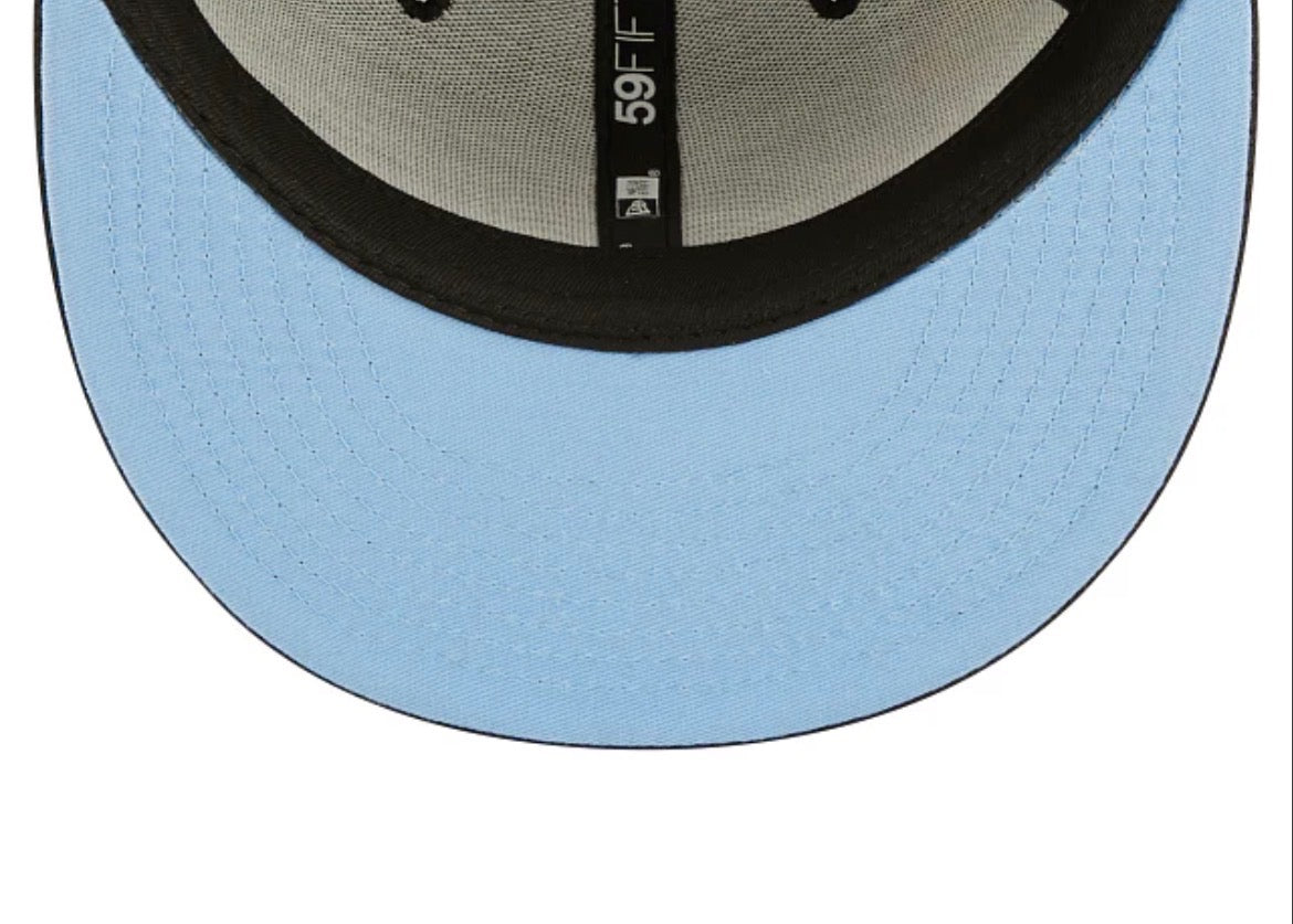 Black Chicago White 3X World Series Champions Groovy Patch Blue Bottom 59FIFTY Fitted