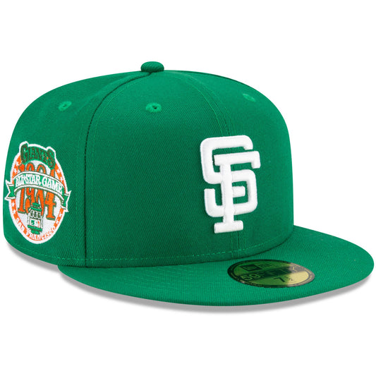 San Francisco Giants New Era Green 1984 MLB All-Star Game Orange Undervisor 59FIFTY Fitted Hat.