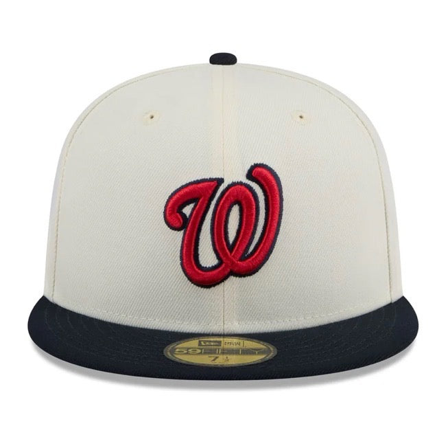 WASHINGTON NATIONALS FITTED 59FIFTY NEW ERA CHROME NAVY CAP HAT GREY UV