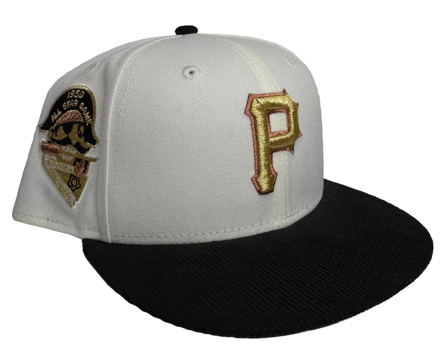 Pittsburgh Pirates Chrome and Black Cord Bill 1959 ASG Patch Green UV New Era 59FIFTY Fitted Hat