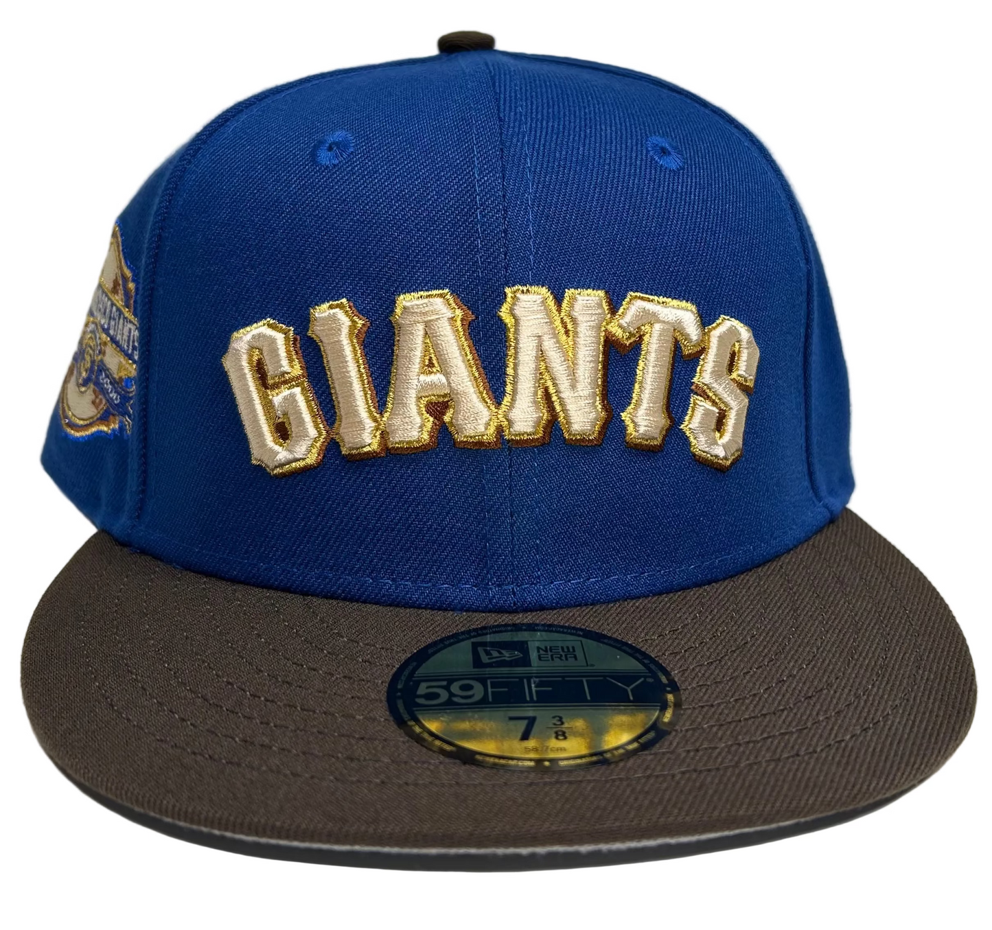 San Francisco Giants “Ghirardelli” inspired  New Era 59fifty fitted hat. 2-Tone Royal Blue & Brown W/ a 2000 Inaugural side patch.