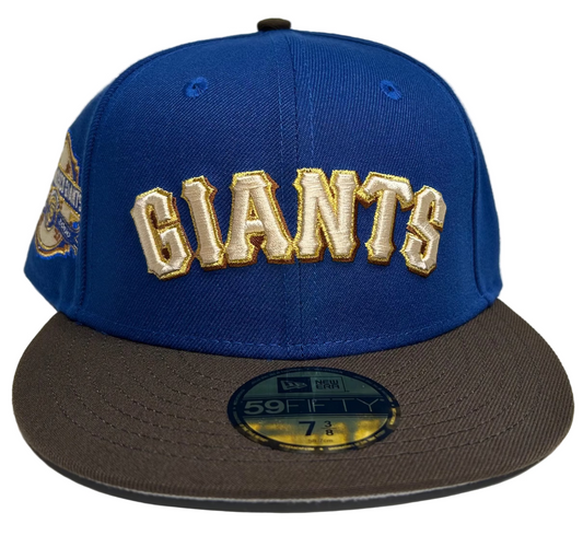 San Francisco Giants “Ghirardelli” inspired  New Era 59fifty fitted hat. 2-Tone Royal Blue & Brown W/ a 2000 Inaugural side patch.