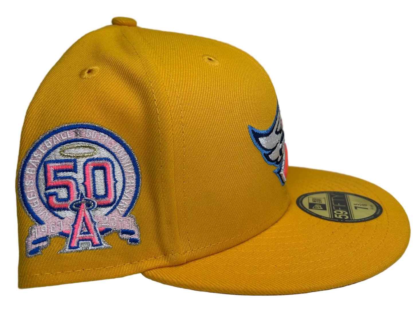 New Era Anaheim Angels “Pink Lemonade” 50th Anniversary fitted hat W/ a Pink UV. 