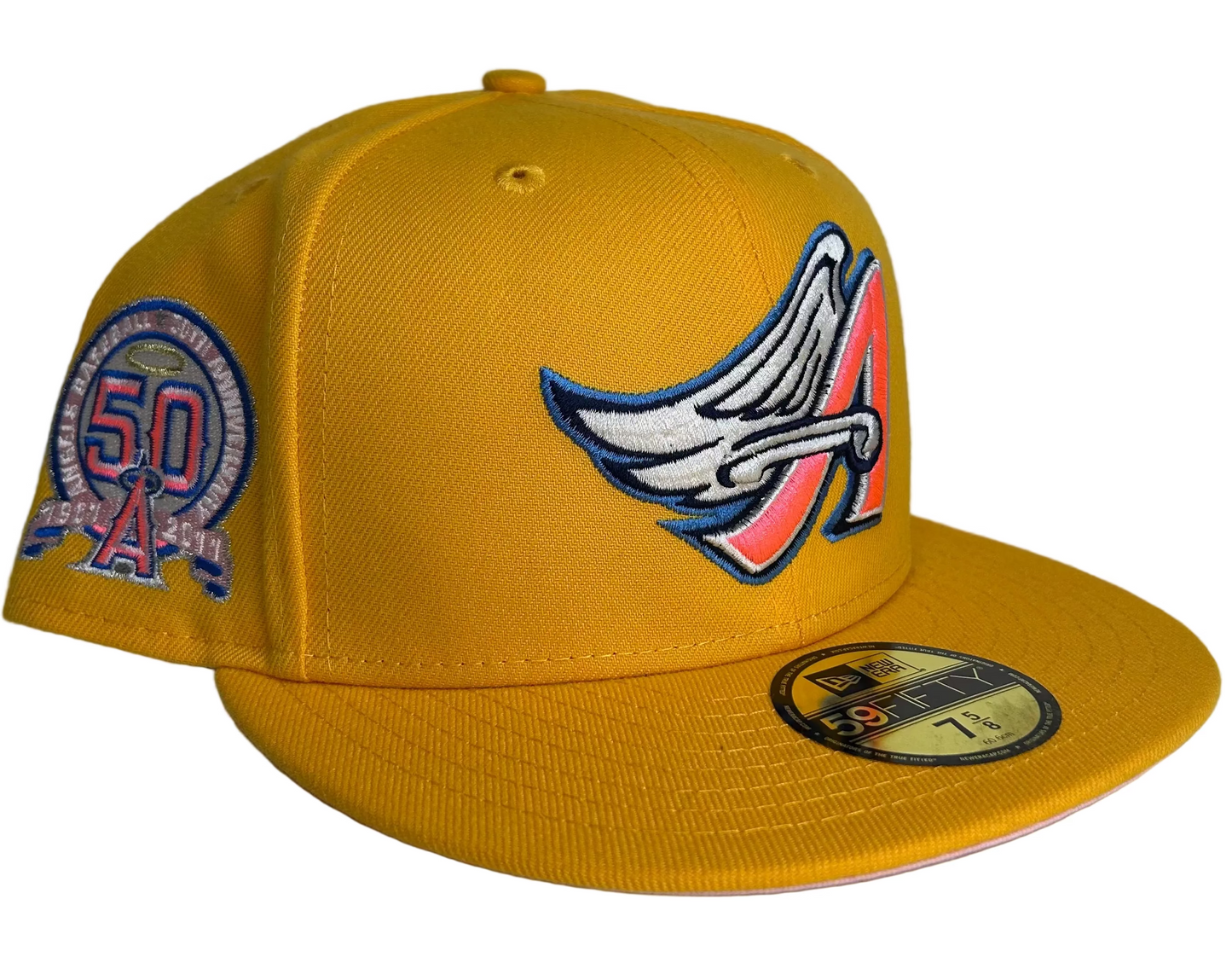 New Era Anaheim Angels “Pink Lemonade” 50th Anniversary fitted hat W/ a Pink UV. 