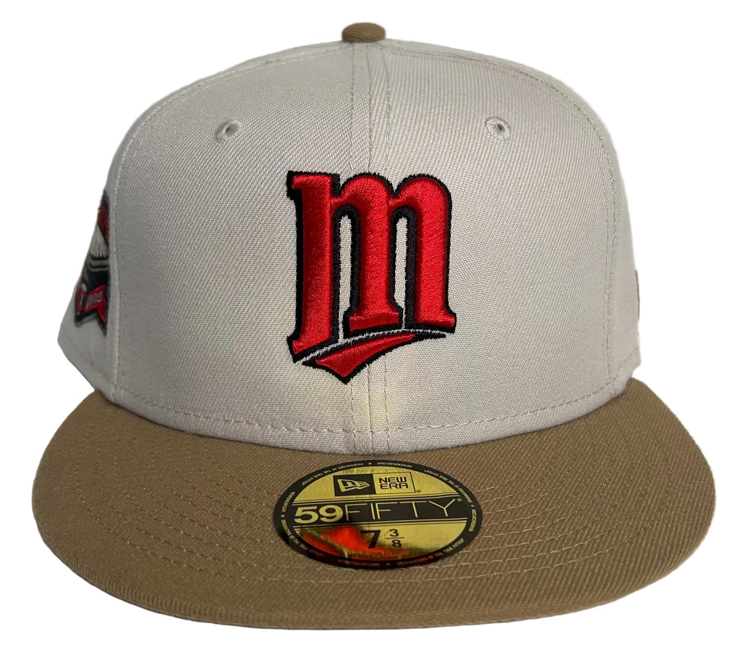 Minnesota Twins "Chrome Dome" 59FIFTY Fitted Hat 2-Tone  Metrodome 1982-2009 side patch.