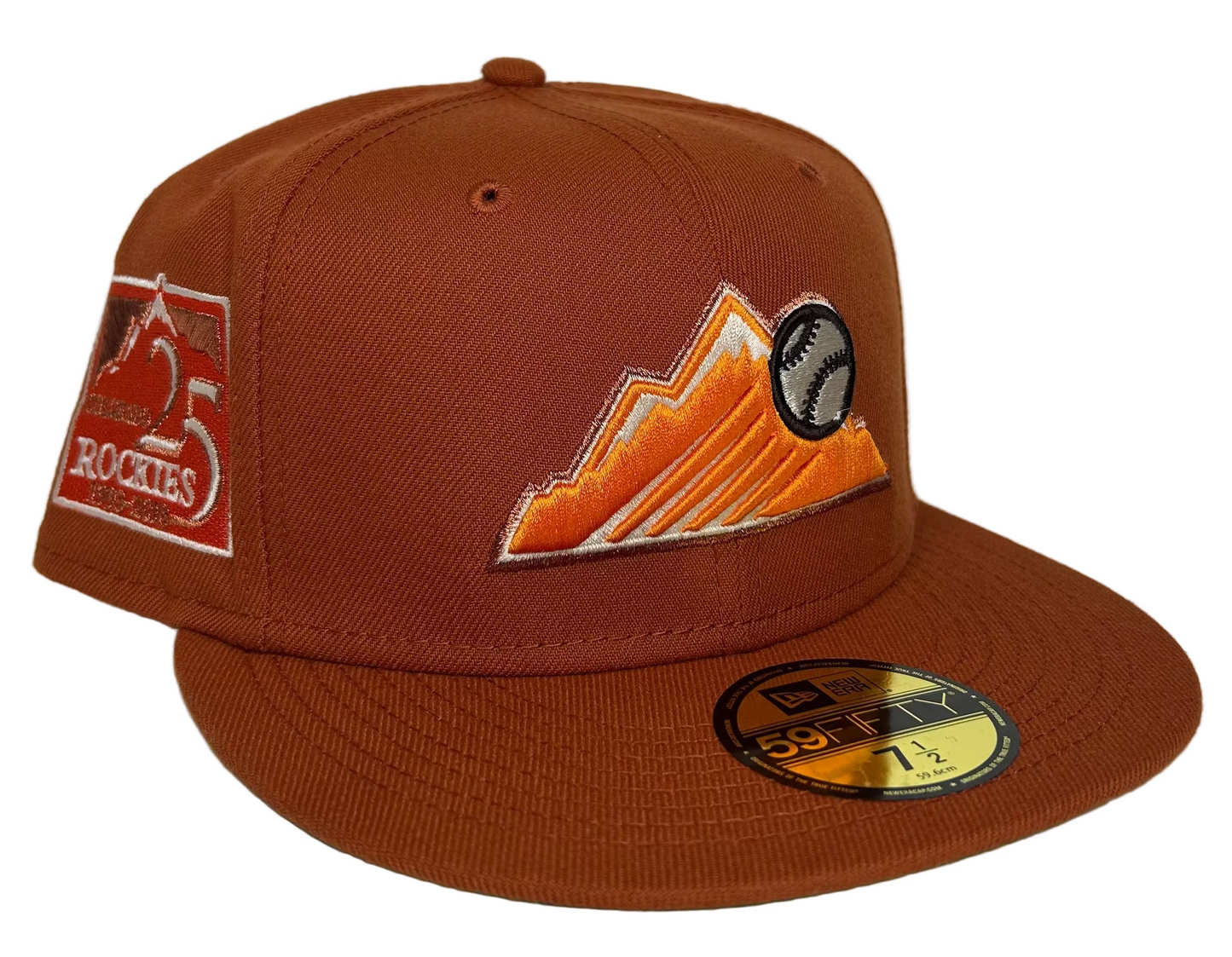 New Era Campfire Colorado Rockies Mountain 25th Anniversary Patch Exclusive 59Fifty Fitted Hat.