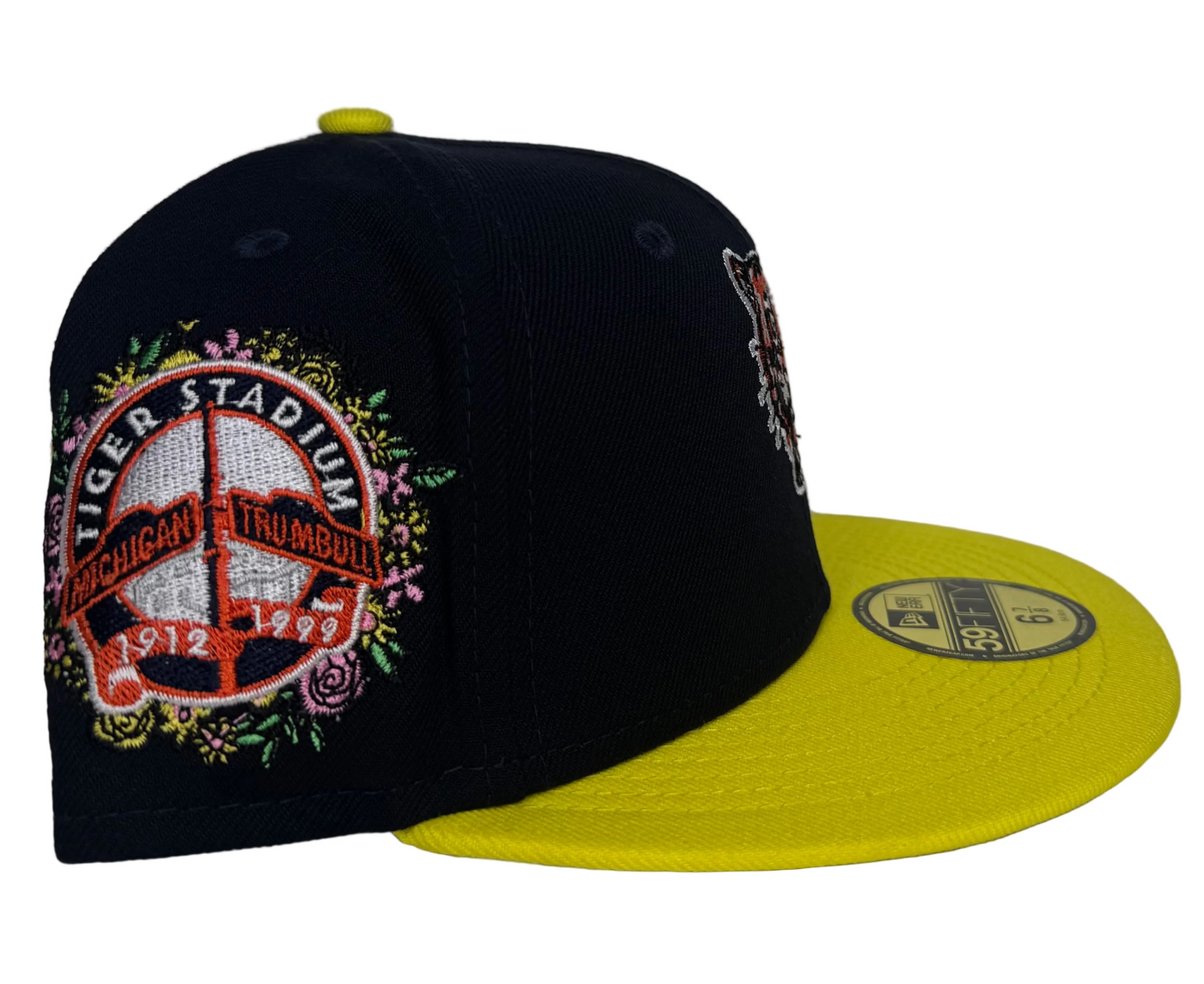 Exclusive “Jae Tips” Forever Detroit Tigers Stadium Patch 59Fifty Fitted Hat in Navy/Yellow. 