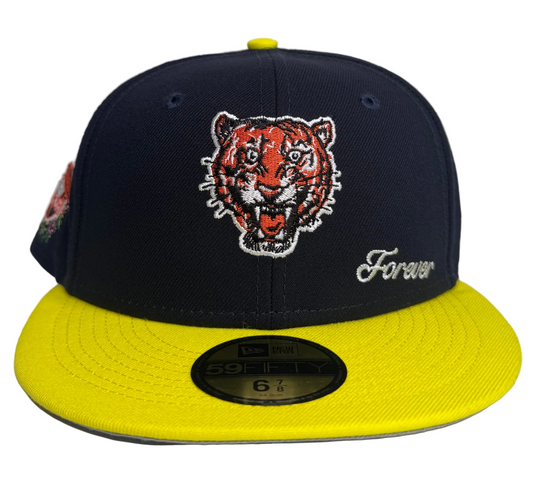 Exclusive “Jae Tips” Forever Detroit Tigers Stadium Patch 59Fifty Fitted Hat in Navy/Yellow. 