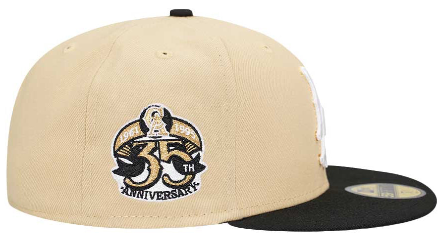 NEW ERA LOS ANGELES ANGELS 35TH ANNIVERSARY VEGAS THROWBACK TWO TONE EDITION 59FIFTY FITTED HAT.