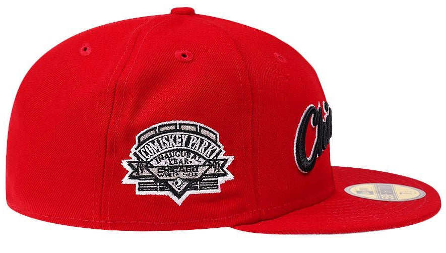 NEW ERA CHICAGO WHITE SOX COMISKEY PARK INAUGURAL YEAR 1991 COLOR FLIP EDITION 59FIFTY FITTED HAT.