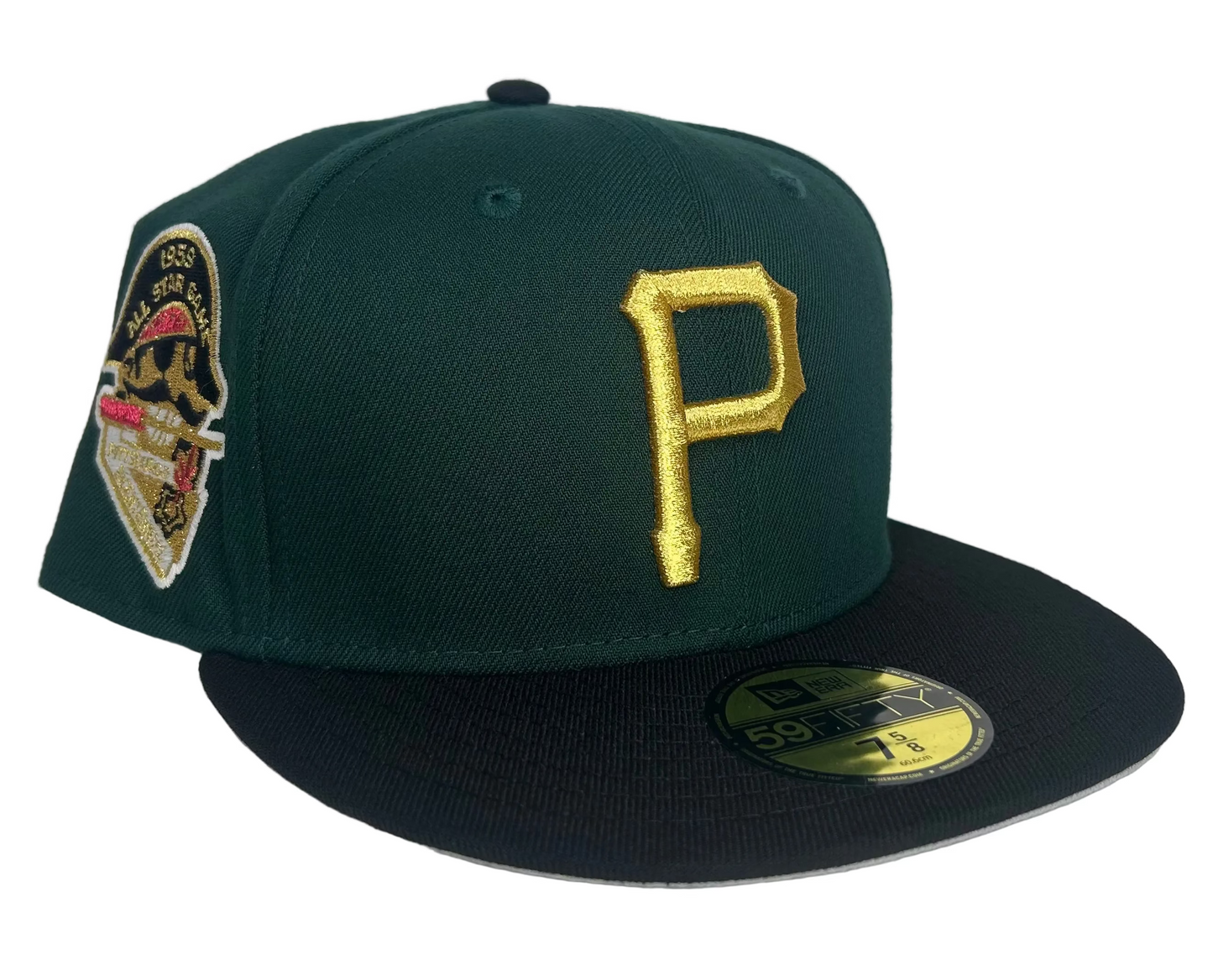 Green 2-Tone Pittsburgh Pirates 1959 All Star Game Side Patch 59fifty New Era Fitted Hat.