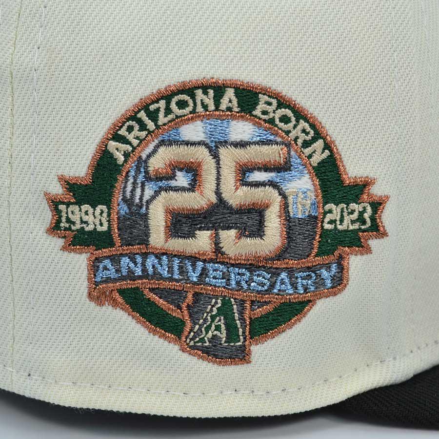New Era Arizona Diamondback 20th Anniversary Chrome Black Gray 59Fifty  Fitted Hat.