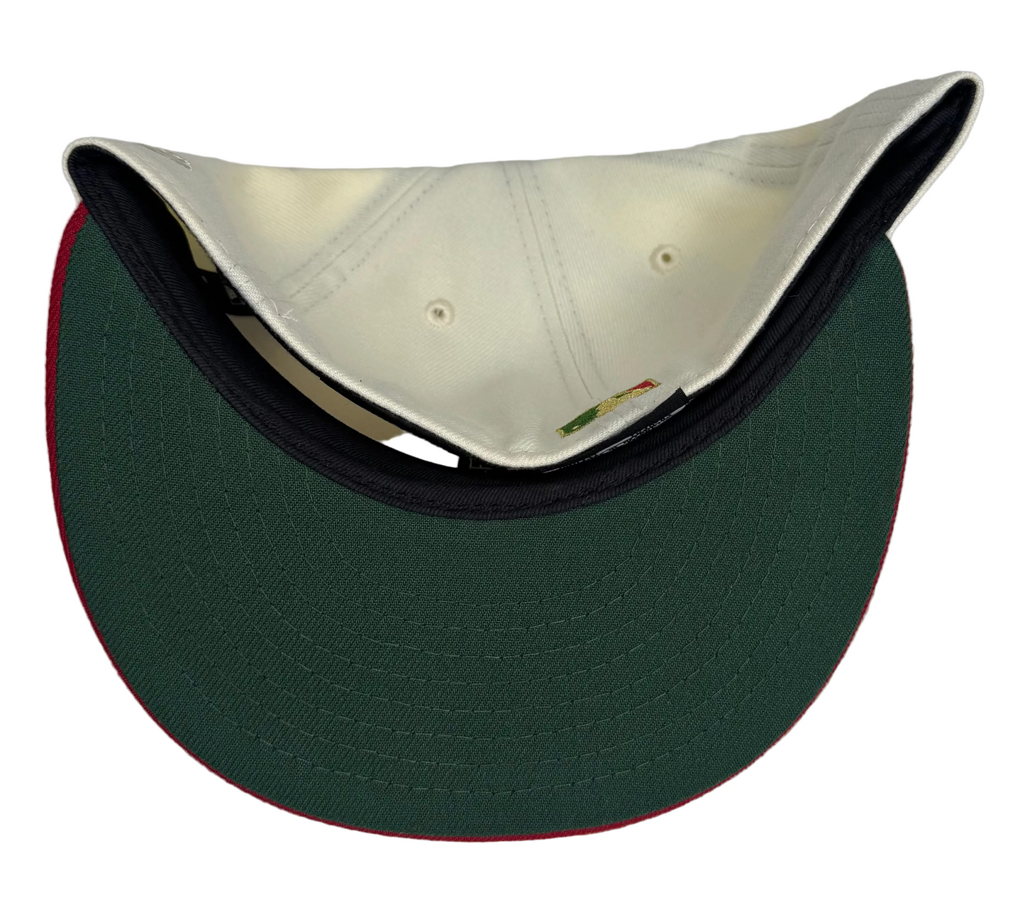 Seattle Mariners New Era 59Fifty 30th Anniversary Fitted Hat , Script (Chrome/Red) W/ a Green UV.