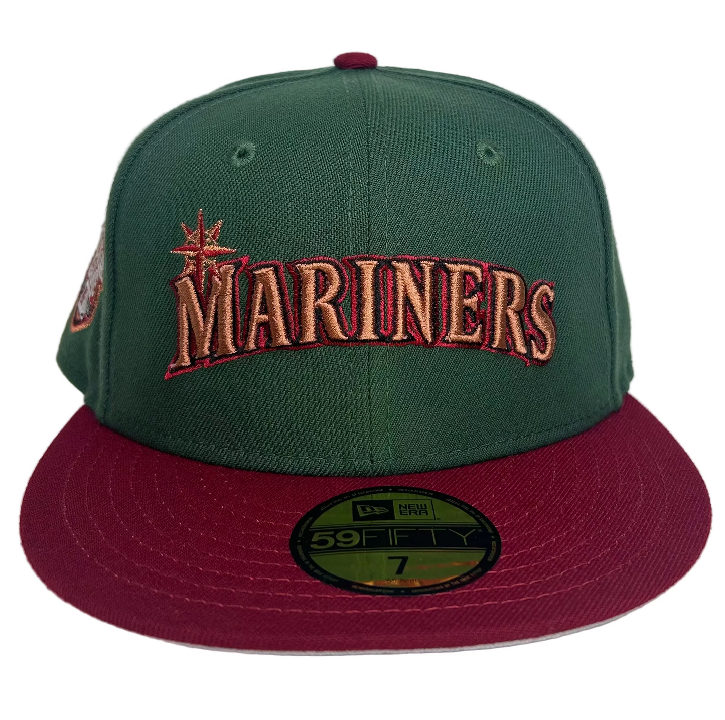 New Era Seattle Mariners ASG 2023 Side Patch Colorflip Script Two Tone Edition 59Fifty Fitted Hat.