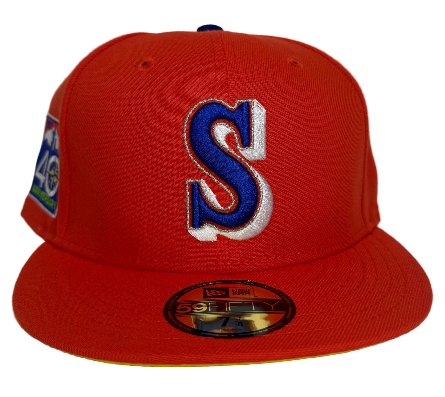 Seattle Mariners 40th Anniversary Soda Collection “Sunkist” New Era 59Fifty fitted Hat.