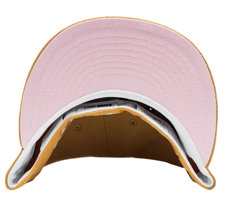 New Era New York Yankees Wheat & Cherry Blossom W/ a Pink UV 59FIFTY Fitted Hat.