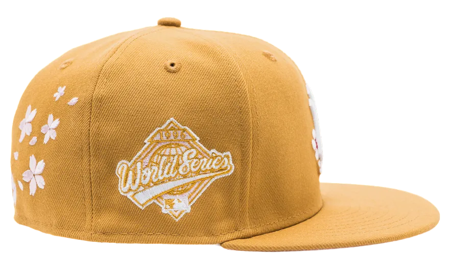 New Era New York Yankees Wheat & Cherry Blossom W/ a Pink UV 59FIFTY Fitted Hat.