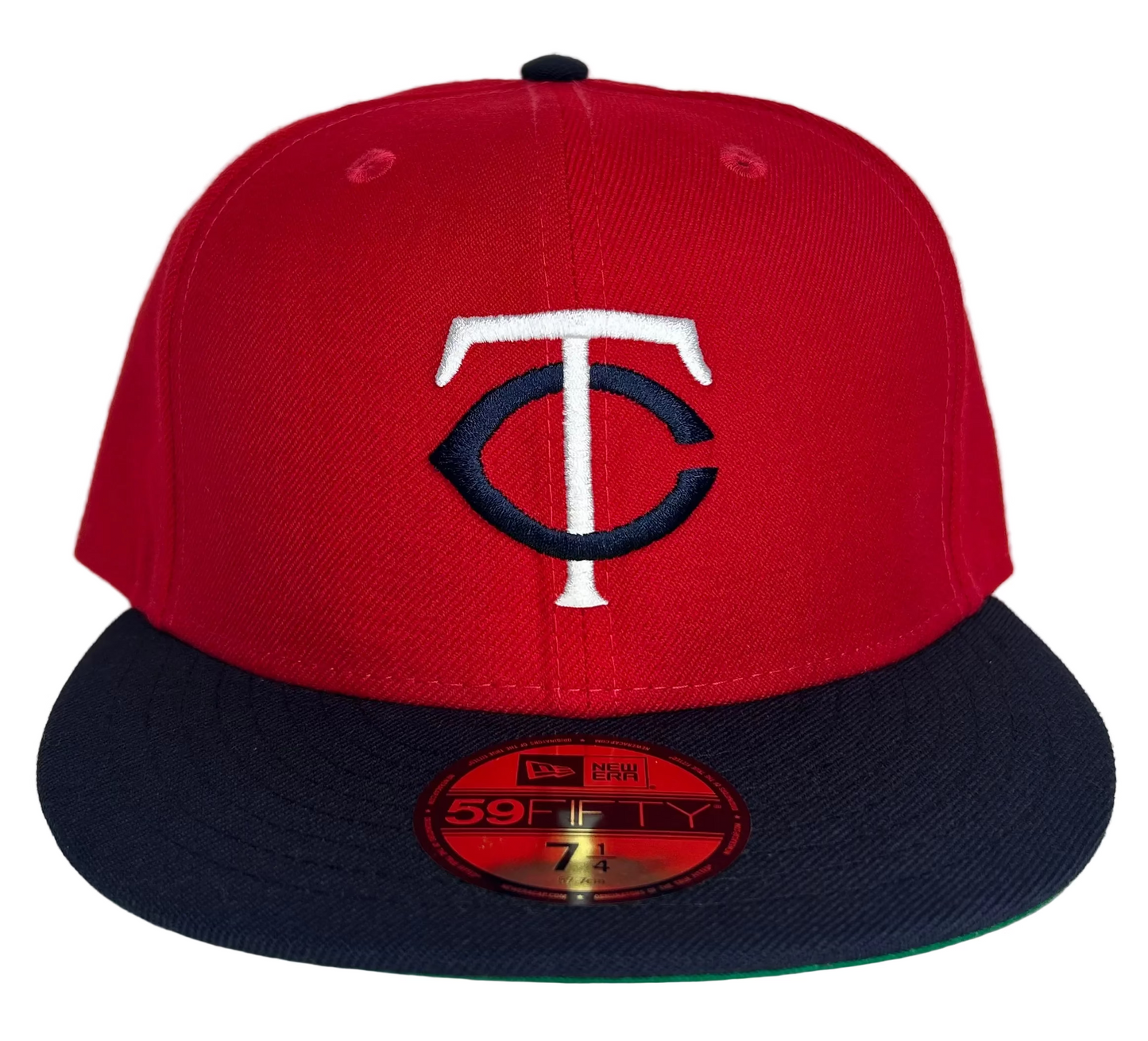 New Era Minnesota Twins Wool 2-Tone W/ a Green UV 59FIFTY fitted Hat.