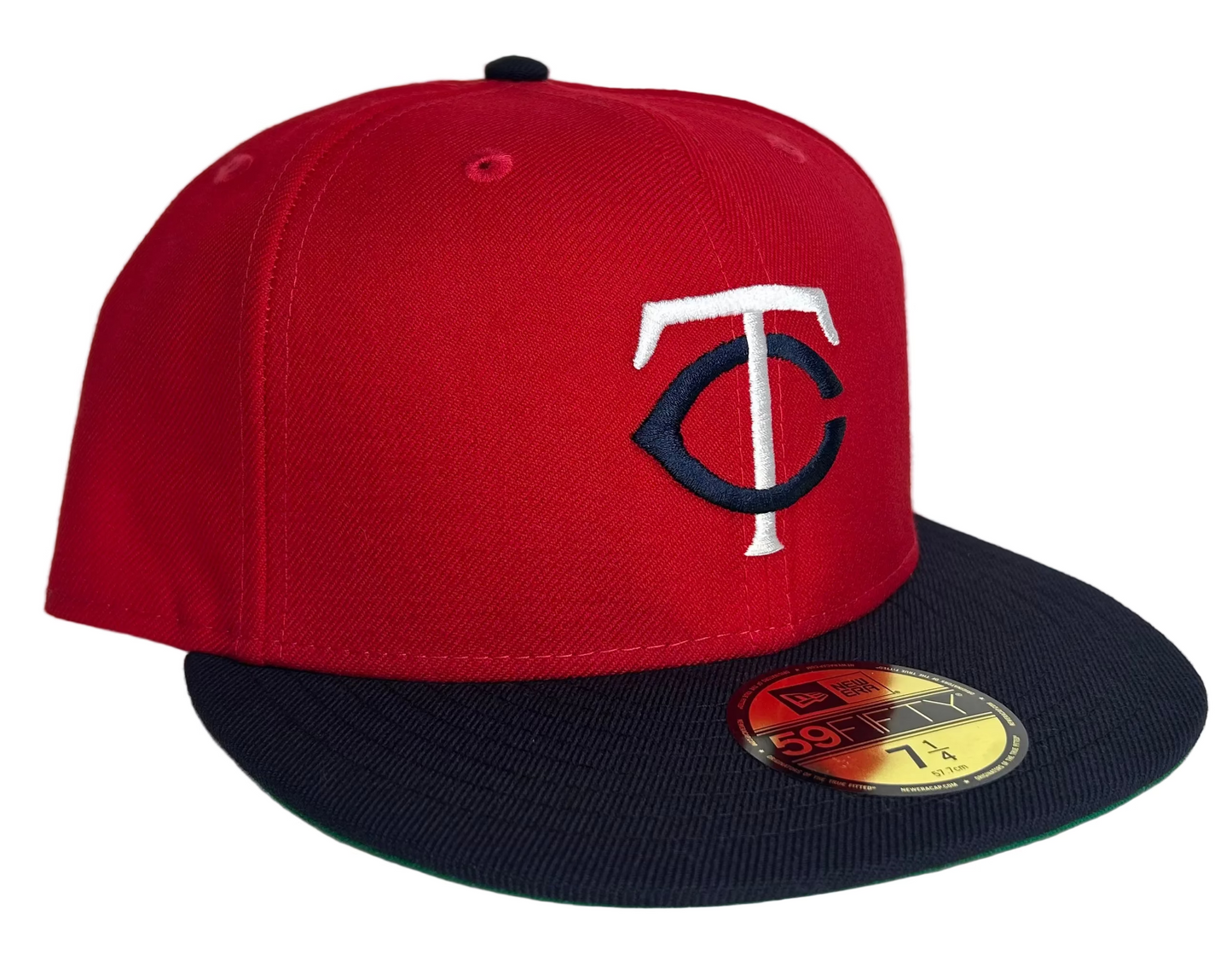 New Era Minnesota Twins Wool 2-Tone W/ a Green UV 59FIFTY fitted Hat.