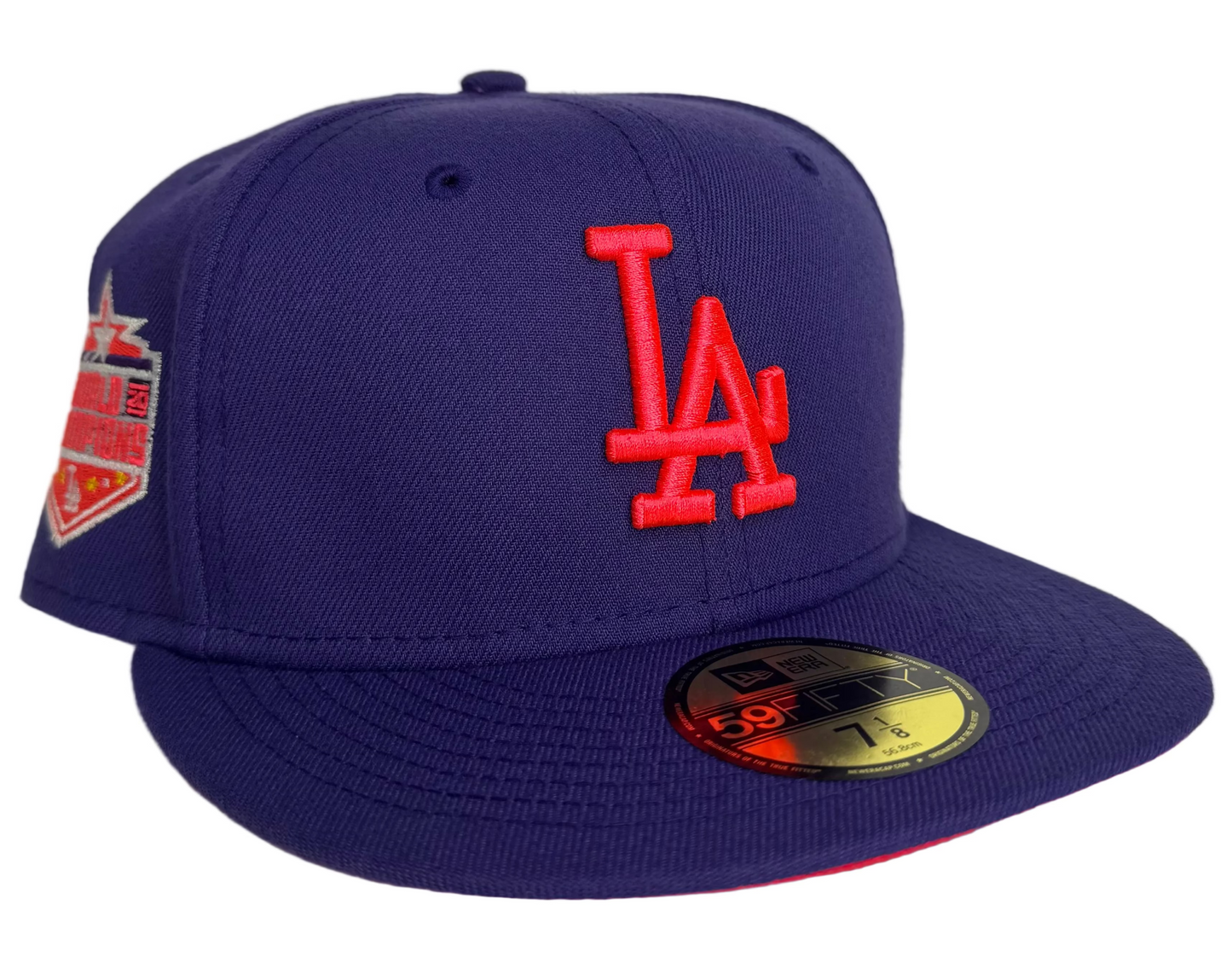 New Era HC Exclusive Los Angeles Dodgers 2020 World Series Patch 59Fifty fitted Hat.
