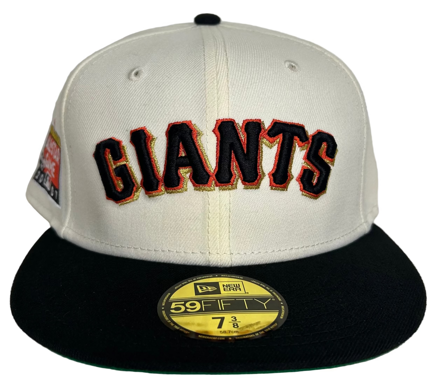New Era San Francisco Giants All-Star Game 2007 Stone Throwback Two-Tone Edition 59FIFTY fitted Hat.