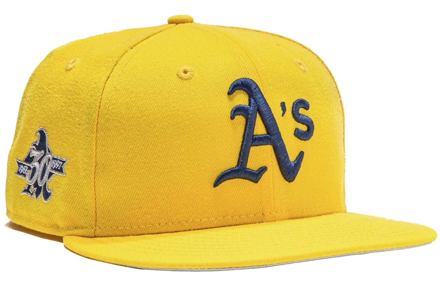 New Era Oakland Athletics Aux Pack 30th Anniversary Patch HC Exclusive 59Fifty Fitted Hat.