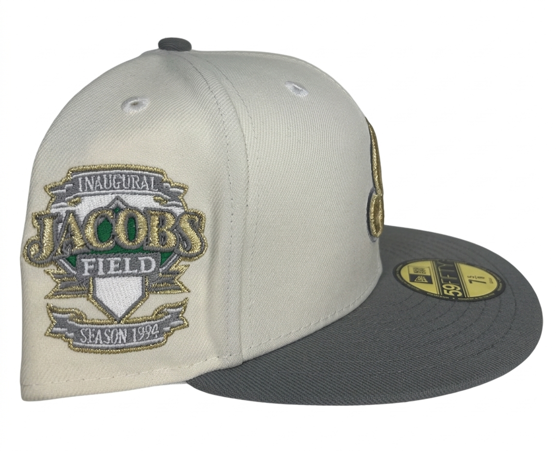 New Era Cleveland Indians "Inaugural Season 1994 Jacobs Field" Two Tone Edition 59Fifty Fitted Hat.