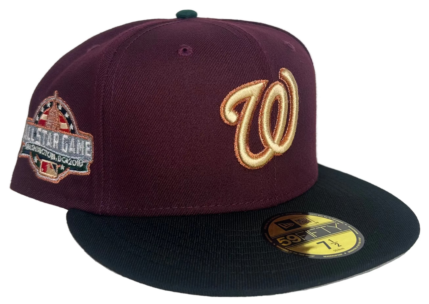 New Era Washington Nationals Transmission 59FIFTY Maroon/Black Manchester Fitted Hat.