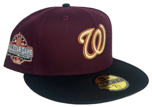 New Era Washington Nationals Transmission 59FIFTY Maroon/Black Manchester Fitted Hat.