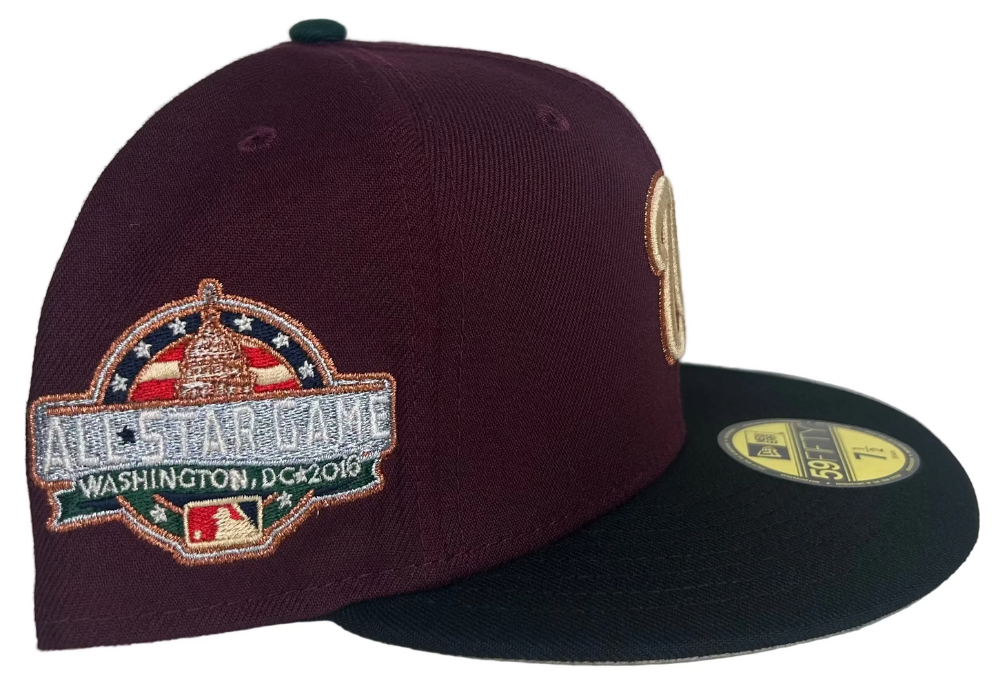 New Era Washington Nationals Transmission 59FIFTY Maroon/Black Manchester Fitted Hat.