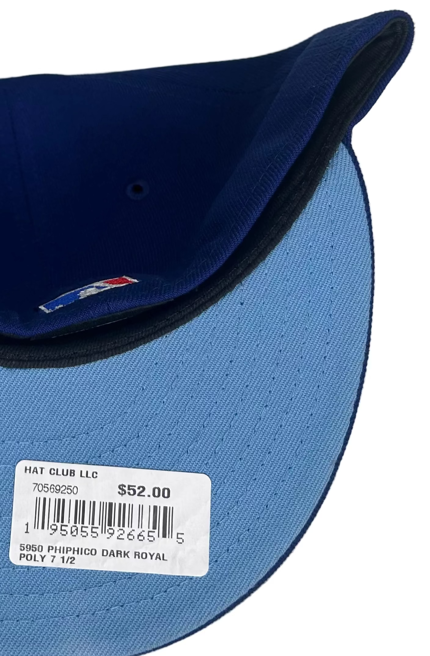 New Era Philadelphia Phillies 59FIFTY fitted hat, specifically a "Blue Icy" edition featuring a 2008 World Series side patch. 