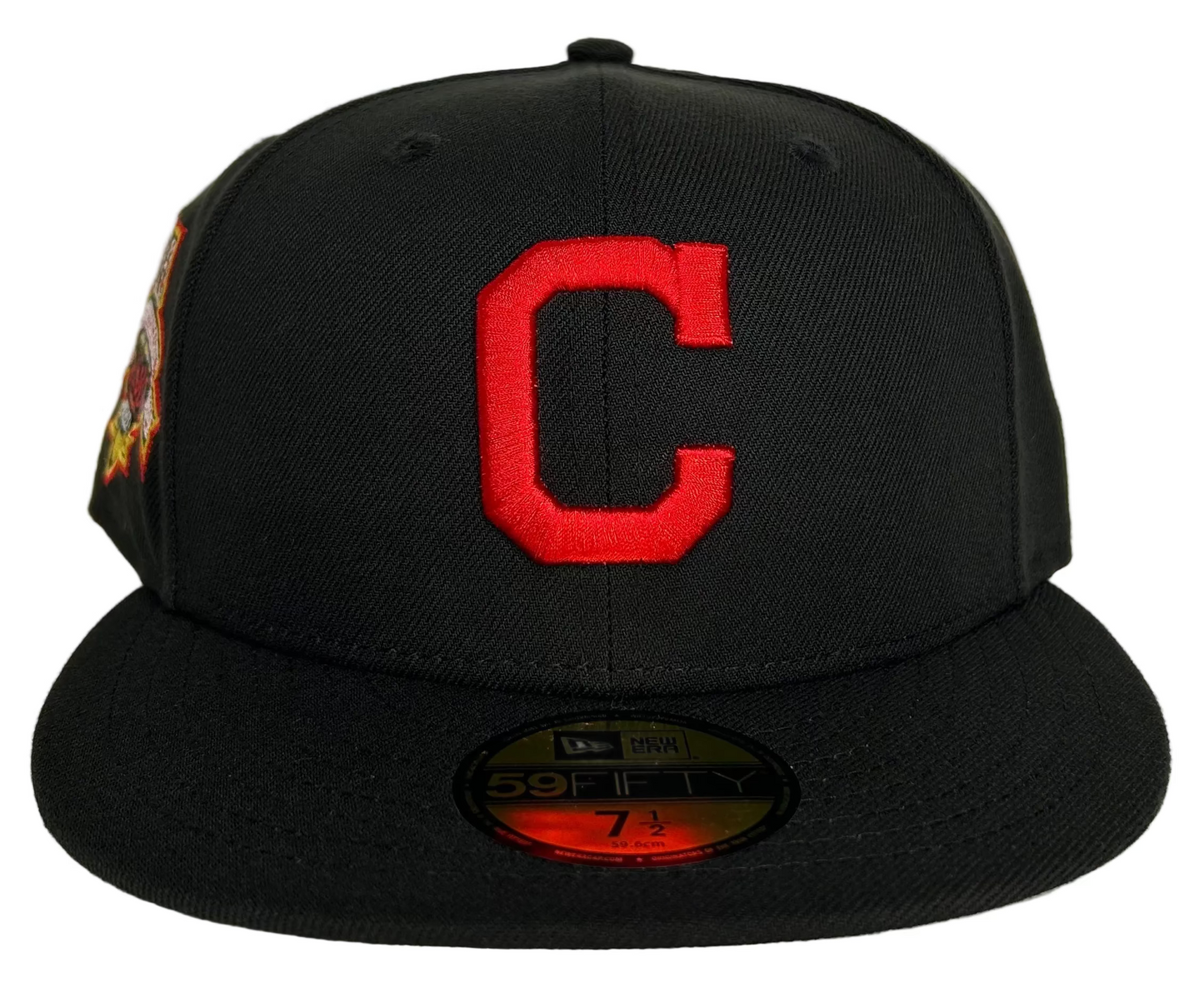 New Era 59Fifty fitted hat featuring the "Block C" logo associated with the Cleveland Guardians (formerly the Cleveland Indians). 