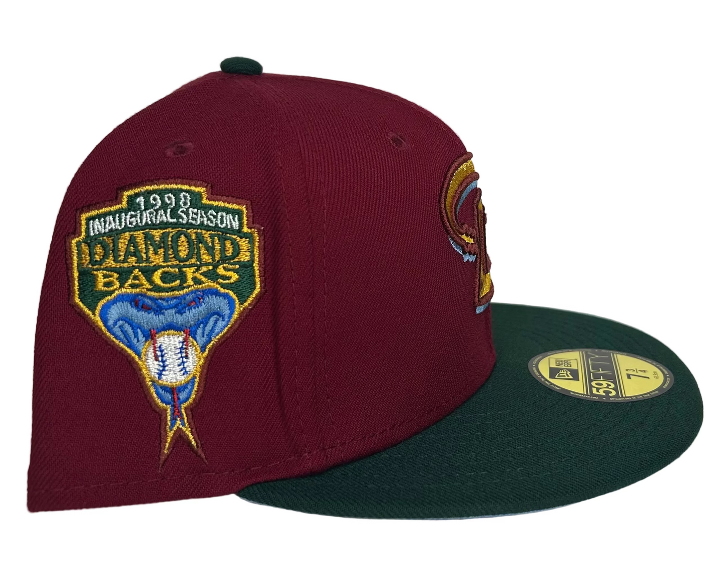 New Era Arizona Diamondbacks Para Mi Gente pack 59FIFTY fitted hat, specifically a HC exclusive with a 1998 inaugural season patch. 