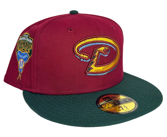 New Era Arizona Diamondbacks Para Mi Gente pack 59FIFTY fitted hat, specifically a HC exclusive with a 1998 inaugural season patch. 