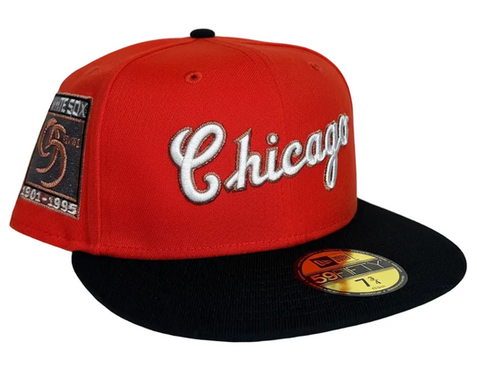 New Era Chicago White Sox Shattered Sox fitted hat, specifically  Exclusive edition featuring a "1901-1995" side patch. 