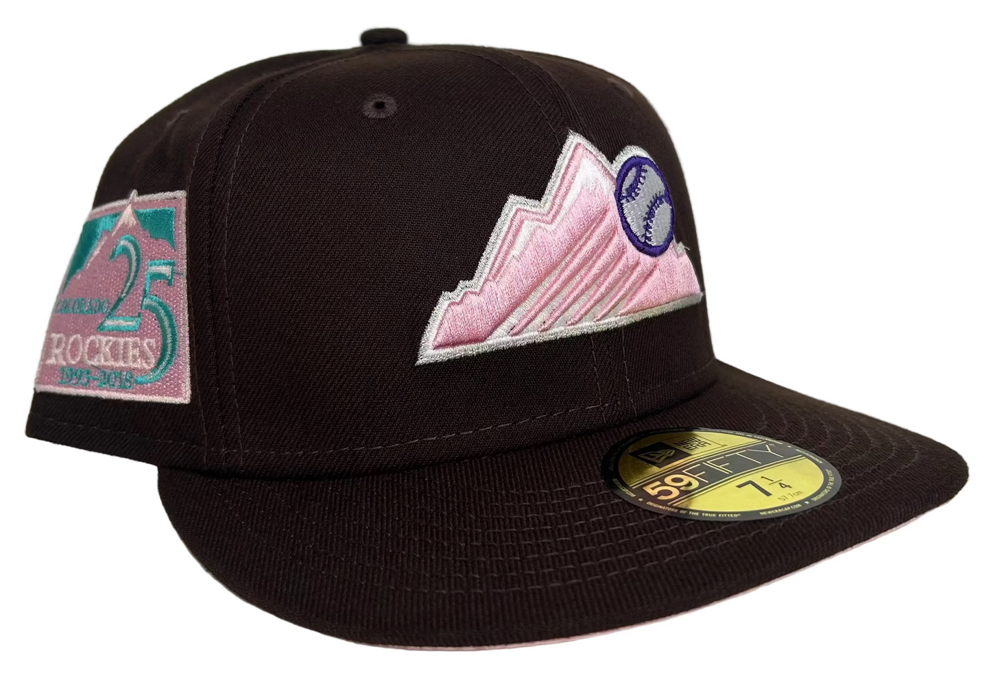 New Era 59FIFTY Colorado Rockies 25th Anniversary (Brown/ Turquoise & Pink UV).