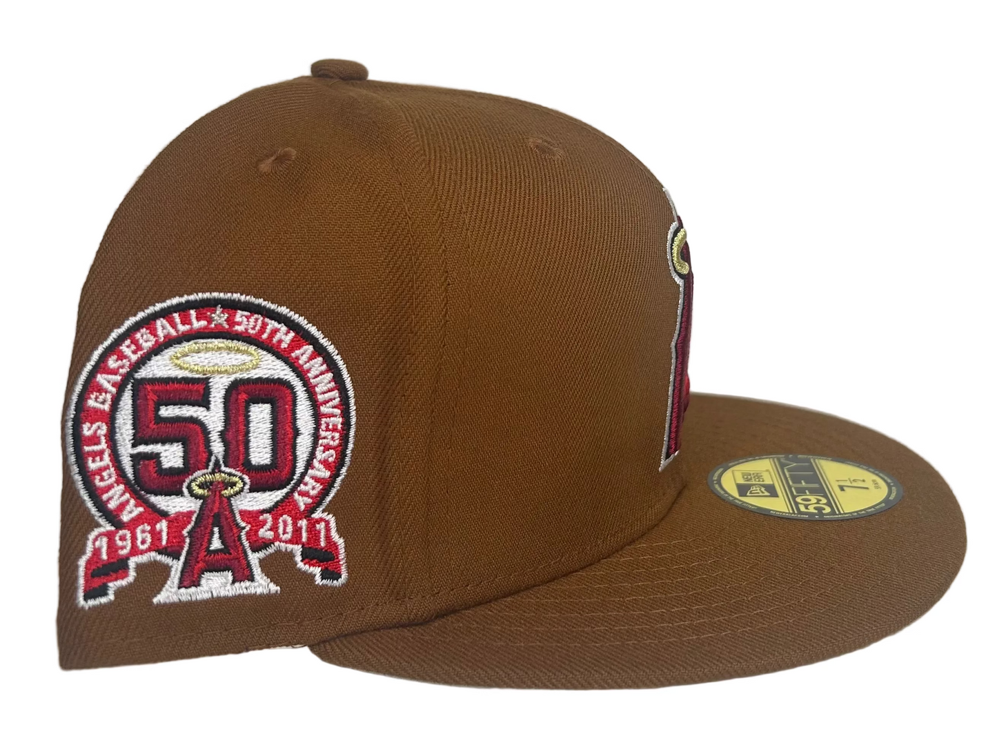 New Era Los Angeles Angels Color Pack 59FIFTY Fitted Hat in brown. 