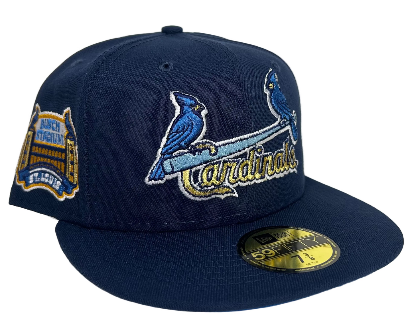 Exclusive New Era 59Fifty “Beer Pack” St. Louis Cardinals W/ a Busch Stadium Side Patch Fitted Hat.