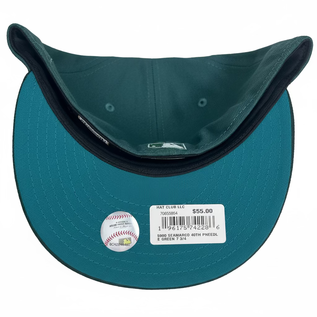 New Era Seattle Mariners 40th Anniversary Patch Logo HC Exclusive 59Fifty Fitted Hat.