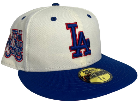 Los Angeles Dodgers 59FIFTY Fitted Hat 75th World Series anniversary edition 2-Tone.