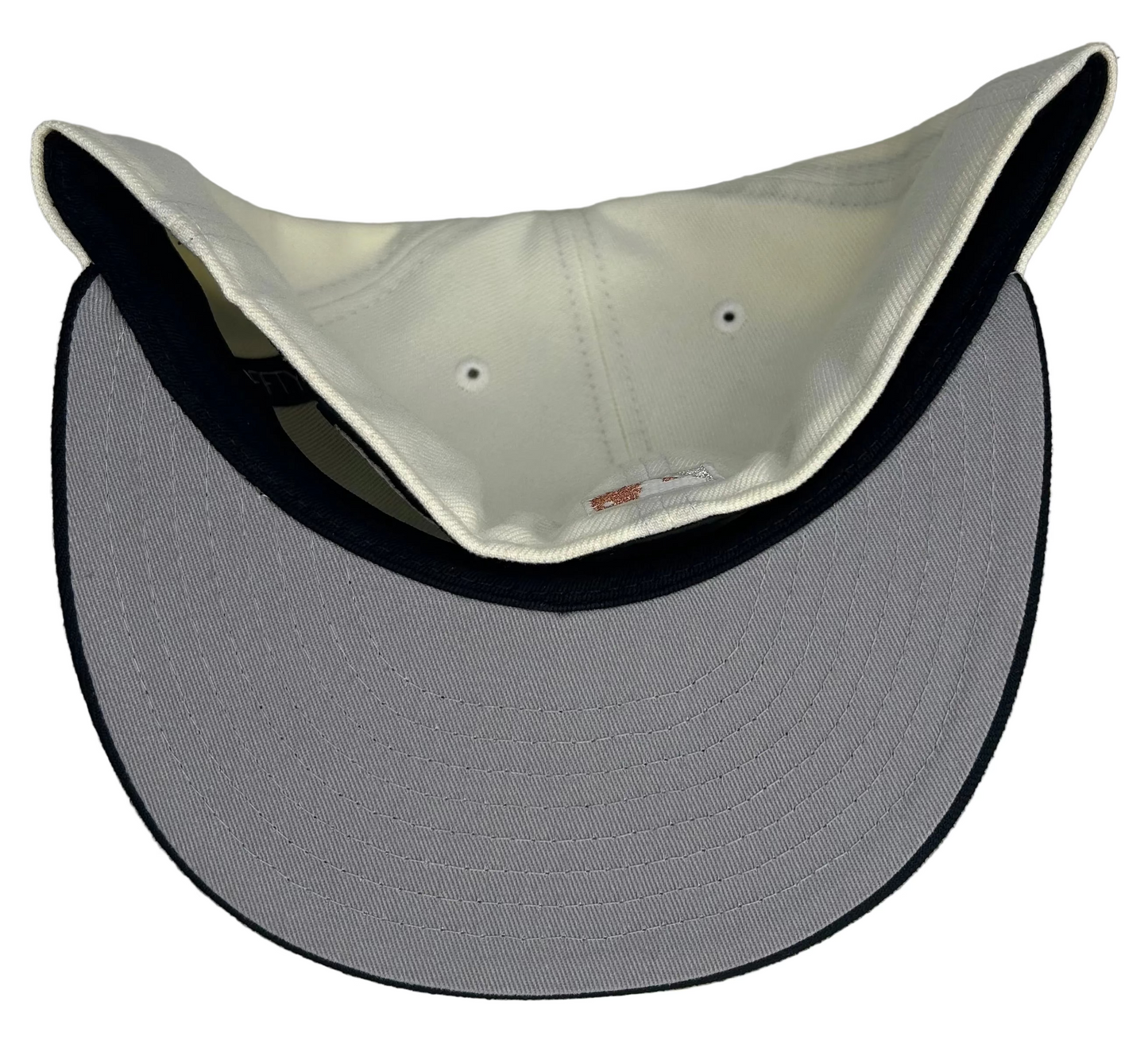 New Era Houston Astros 45th Anniversary 59FIFTY fitted hat, featuring a white crown, navy visor, and a commemorative side patch. 