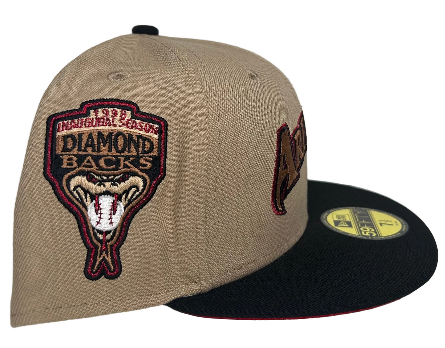 New Era Arizona Diamondbacks 59FIFTY fitted hat featuring a 1998 inaugural season patch.