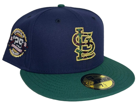 New Era St. Louis Cardinals 59FIFTY fitted hat with a unique argyle logo and a 125th-anniversary patch.