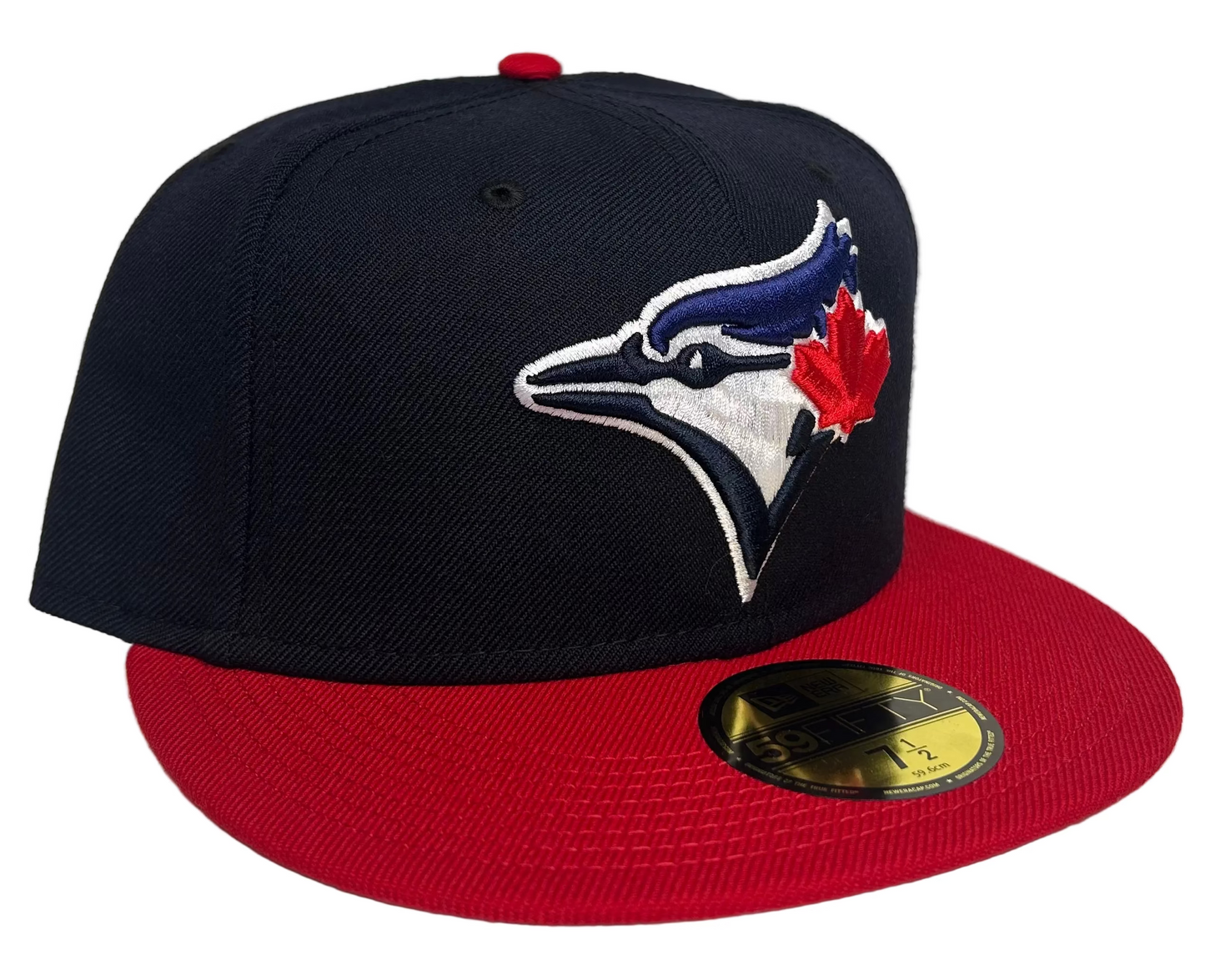 New Era Toronto Blue Jays Two-Tone Color Pack 59FIFTY fitted hat in navy and red.