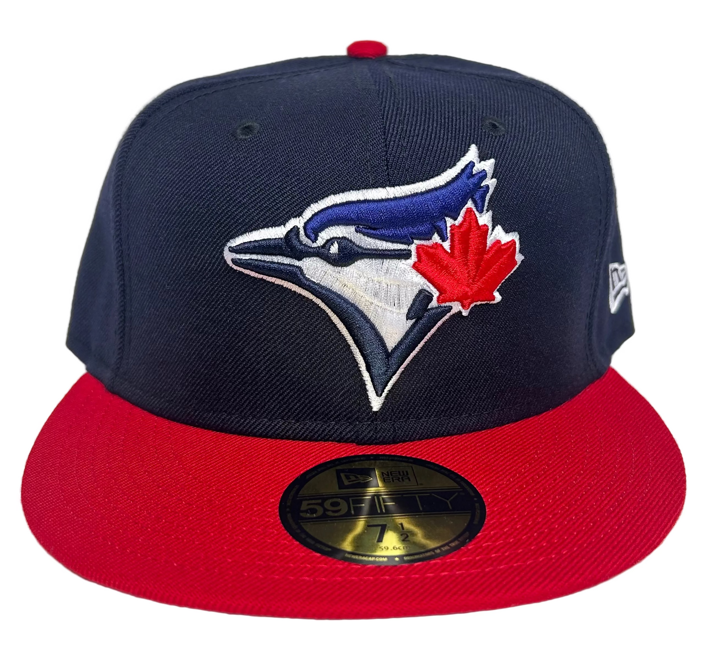 New Era Toronto Blue Jays Two-Tone Color Pack 59FIFTY fitted hat in navy and red.