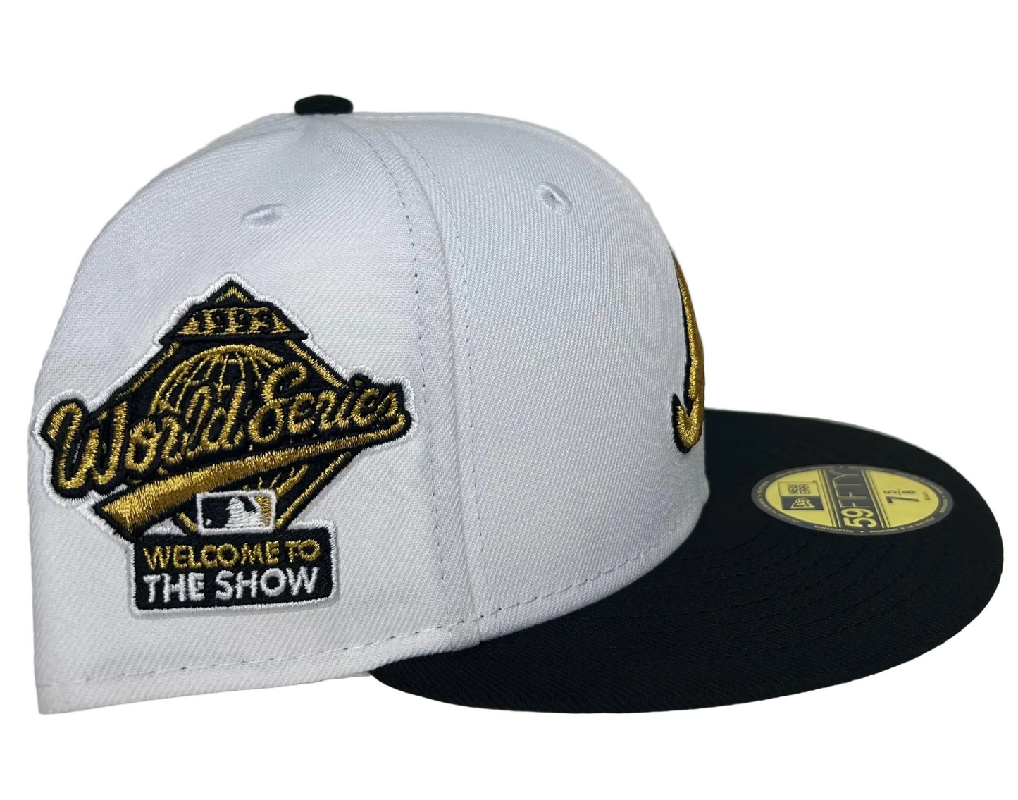 New Era 59FIFTY Atlanta Braves Champs Pack 1995 World Series "Welcome To The Show" Side Patch Fitted Hat.