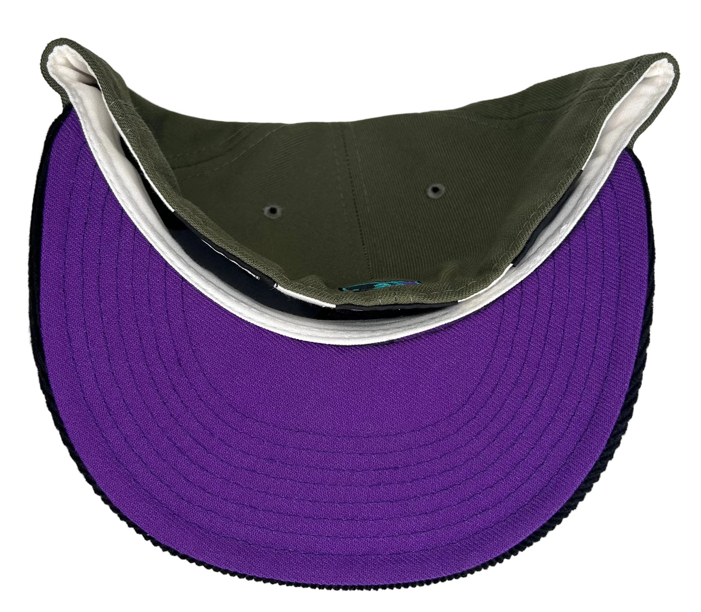New Era 59FIFTY Arizona Diamondbacks Inaugural Olive Black Corduroy fitted hat.