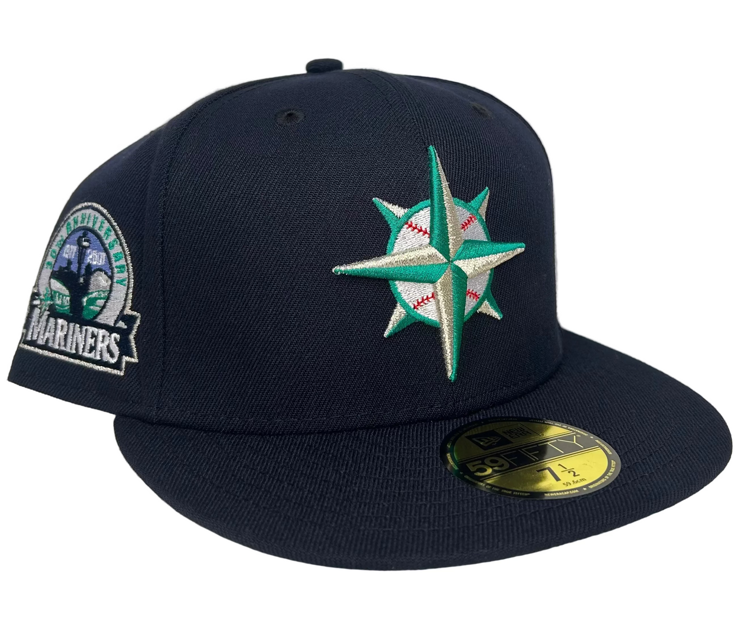 New Era Seattle Mariners 30th Anniversary navy fitted hat.