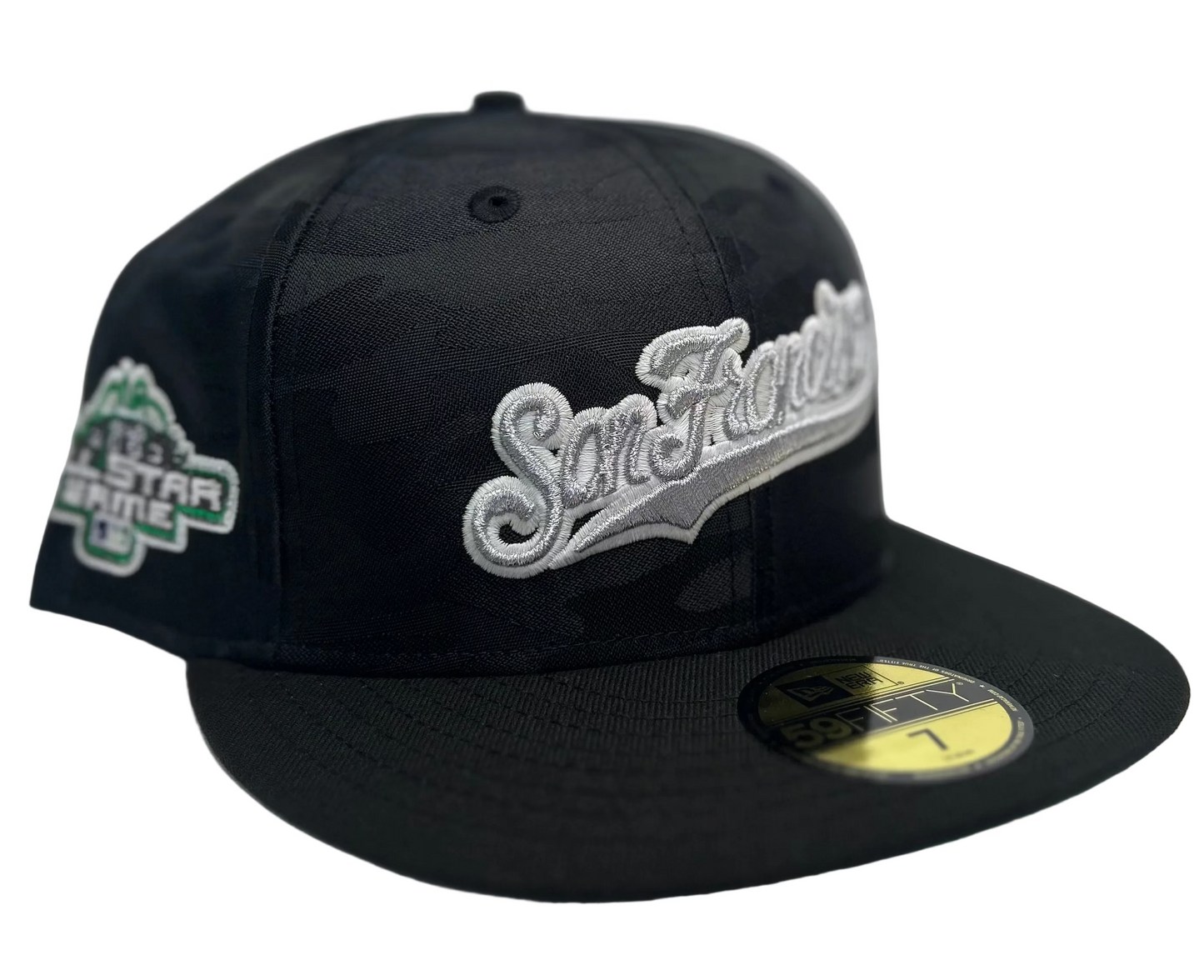 New Era 59Fifty fitted San Francisco Giants cap featuring a black base and a side patch from a previous All-Star Game.